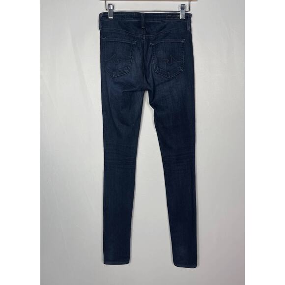 AG Adriano Goldschmied Womens 24 The Middi Mid Rise Legging Jeans in Dark Wash - Picture 2 of 9